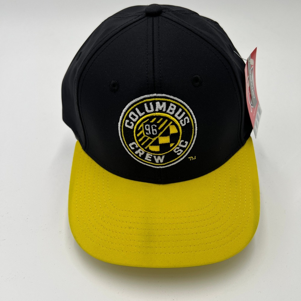 Adidas Columbus Crew SC MLS‎ Climalite Hat Black Yellow Flat Bill Snapback OSFA